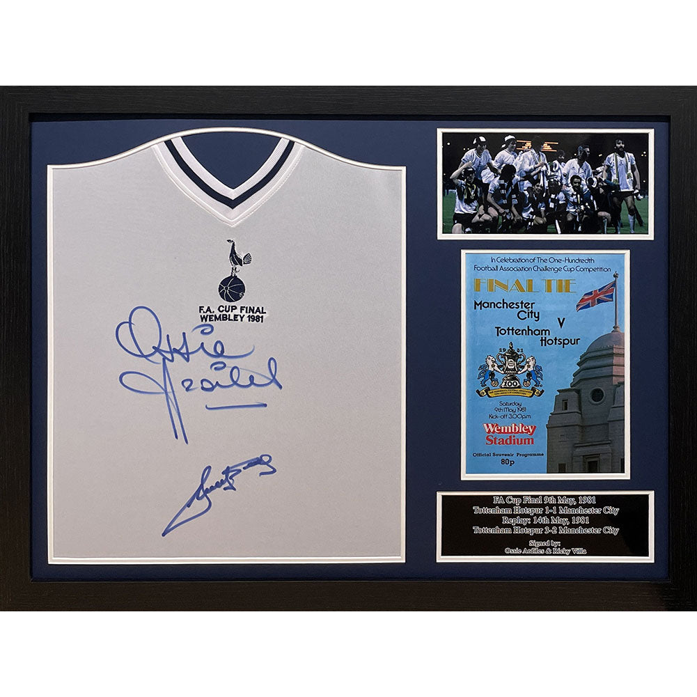 Tottenham Hotspur 1981 Ardiles & Villa Signed Shirts (Dual Framed)