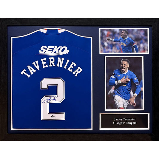 Rangers Tavernier Signed Shirt (Framed)